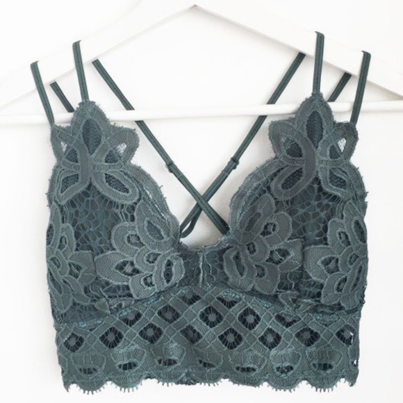 Other - SALE Balsam Crochet Lace Scallop Double Strap Bralette
